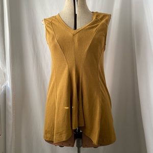 Marni ochre peplum tank tee, size 42
